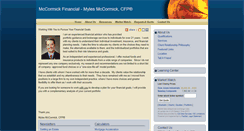 Desktop Screenshot of mccormickfinancialadvisor.com