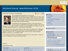 Tablet Screenshot of mccormickfinancialadvisor.com